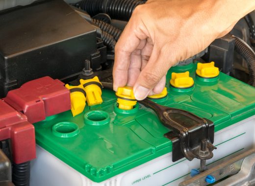 mechanic the battery of a car